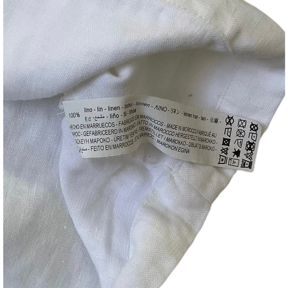 Zara White Linen Crop Top Women Size Large | 13-9 - Picture 4 of 6